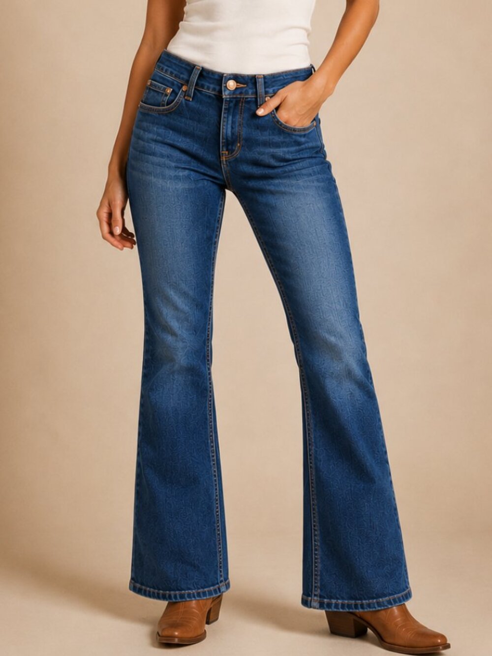 Ariat REAL Women's Bootcut Jeans 26L Medium Wash Mid Rise Western Denim